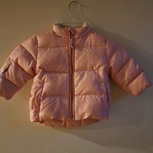 RALPH LAUREN 18M Soft Pink Down Insulated Baby Girl Jacket Puffer Coat
